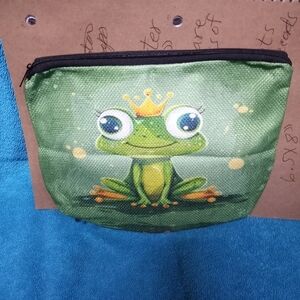 Green Frog Prince Makeup Pouch Cosmetic Bag